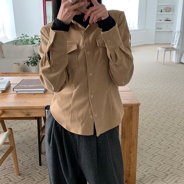 Cover - Korean Women Fashion - #momslook - Winter Snap Shirt - 3