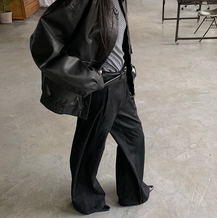 Cover - Korean Women Fashion - #momslook - Fleece Suede Slacks - 7