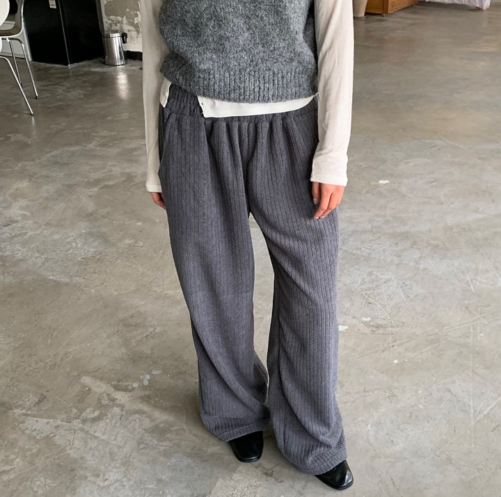 Cover - Korean Women Fashion - #momslook - Slip Fleece Banding Pants - 6