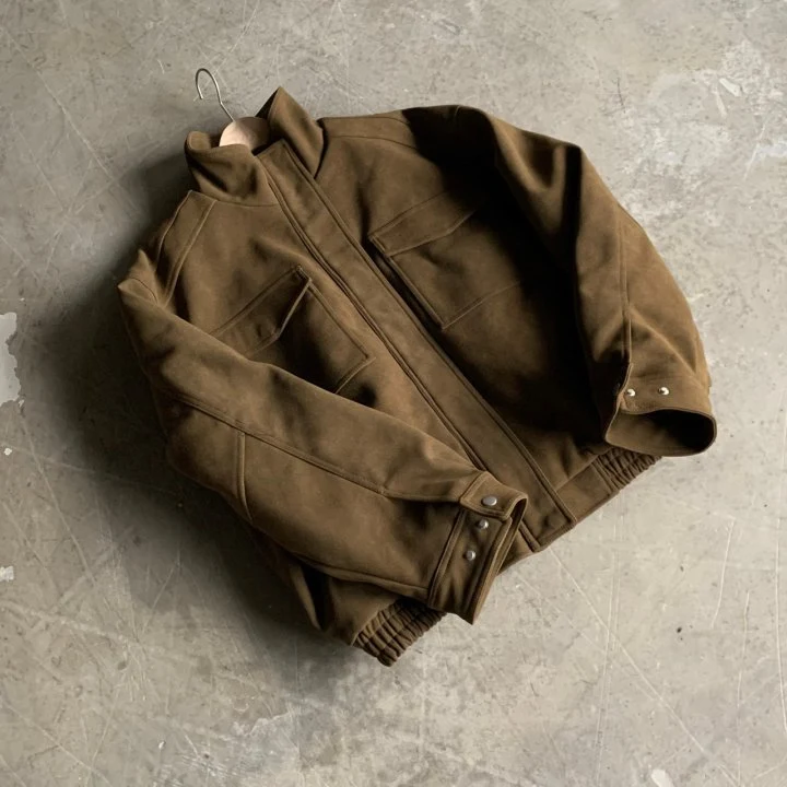 Cover - Korean Women Fashion - #momslook - Vella Suede Jacket - 12