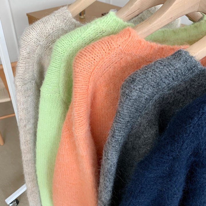 Cover - Korean Women Fashion - #pursuepretty - Brushed Loose Knit - 11