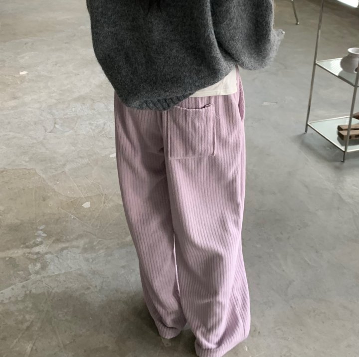 Cover - Korean Women Fashion - #romanticstyle - Slip Fleece Banding Pants - 2