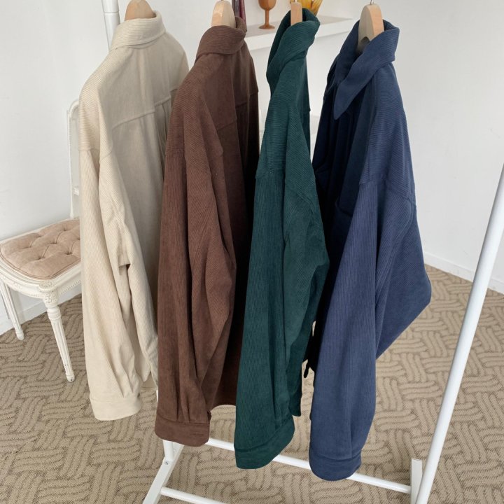 Cover - Korean Women Fashion - #shopsmall - Corduroy Loose Shirt - 10