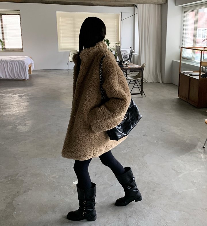Cover - Korean Women Fashion - #shopsmall - Warm Soft Half Coat - 5
