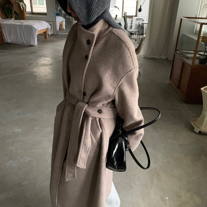 Cover - Korean Women Fashion - #thelittlethings - High Neck Wool Coat