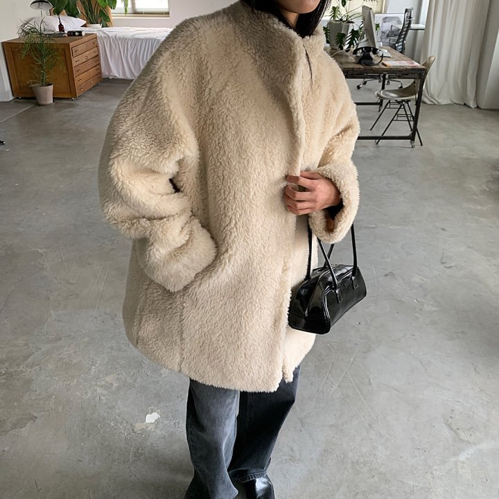 Cover - Korean Women Fashion - #thelittlethings - Warm Soft Half Coat - 7