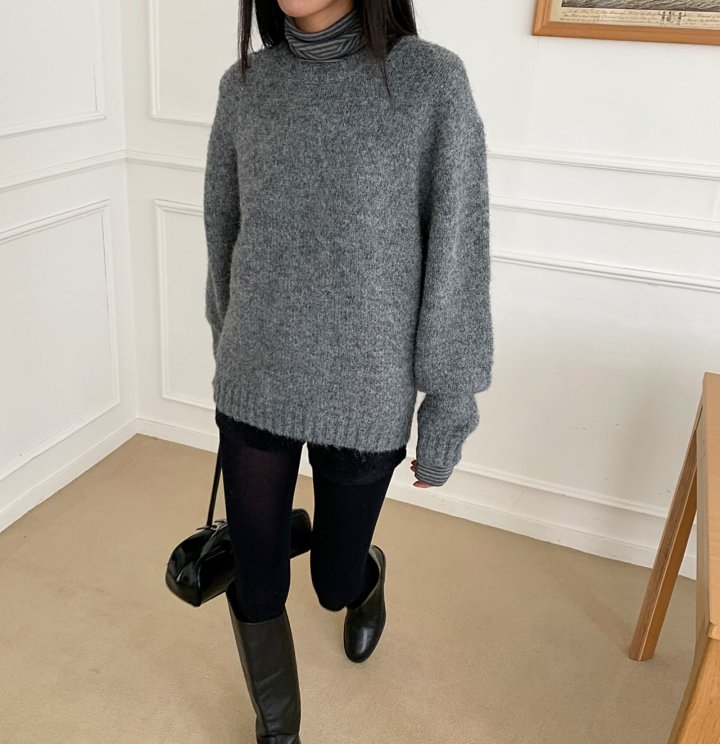 Cover - Korean Women Fashion - #vintageinspired - Brushed Loose Knit - 9