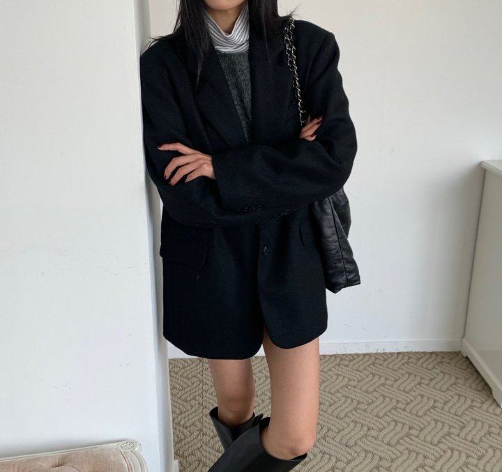 Cover - Korean Women Fashion - #momslook - Basic Wool Jacket - 4