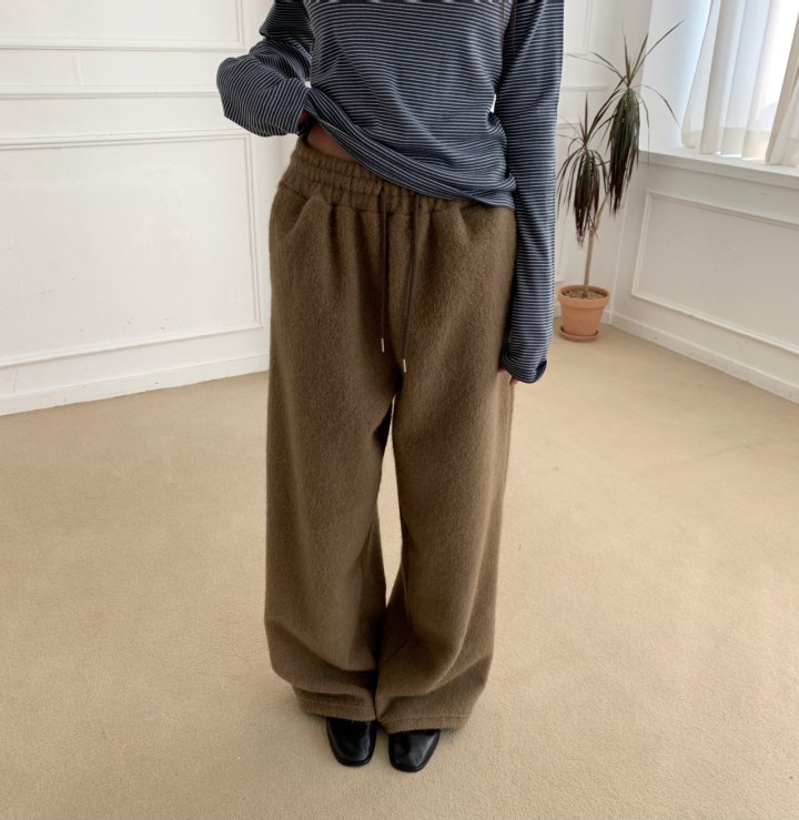 Cover - Korean Women Fashion - #momslook - Hairy Two Way Banding Pants - 4