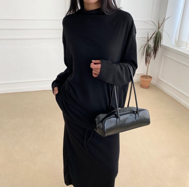 Cover - Korean Women Fashion - #womensfashion - Brushed Two Way Half Neck Top - 2