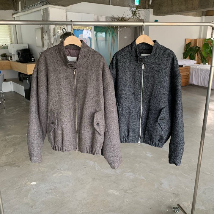 Cover - Korean Women Fashion - #womensfashion - Wool Herringbone Blouson - 12