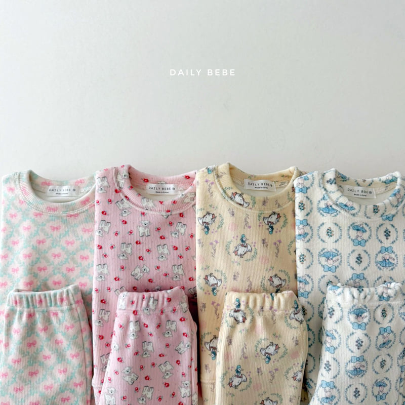 Daily Bebe - Korean Children Fashion - #childofig - Velour Bootcut Set