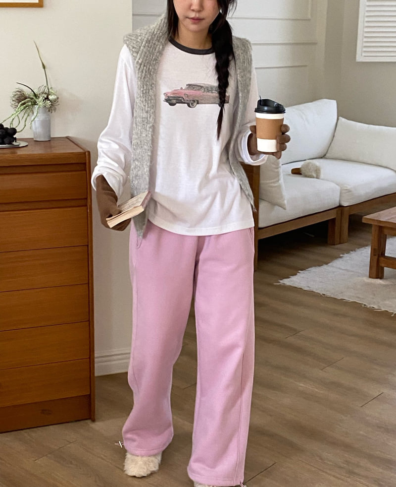 Diana - Korean Women Fashion - #momslook - Car Color Tee - 2