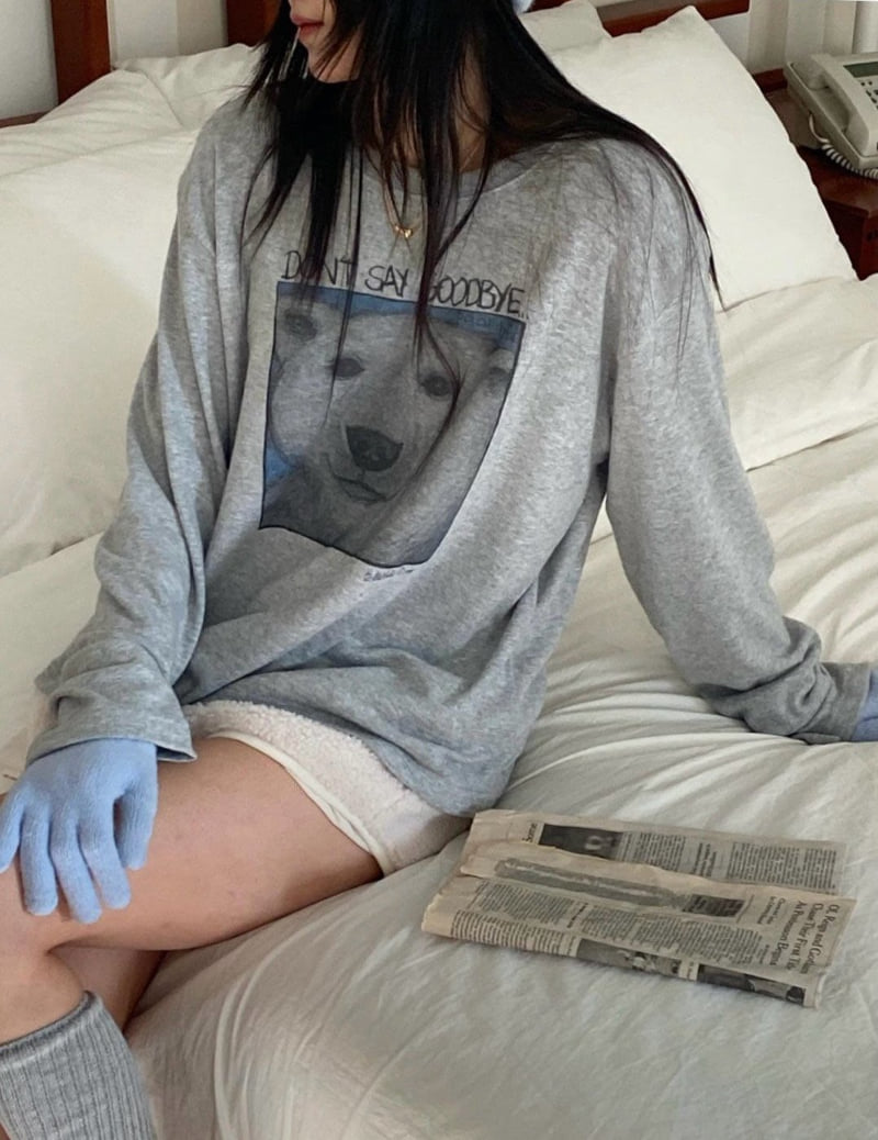 Diana - Korean Women Fashion - #momslook - Say Fleece Tee - 11
