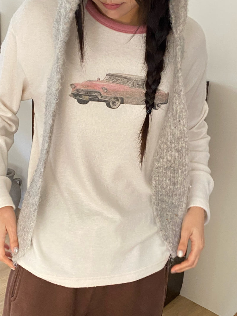 Diana - Korean Women Fashion - #shopsmall - Car Color Tee - 9