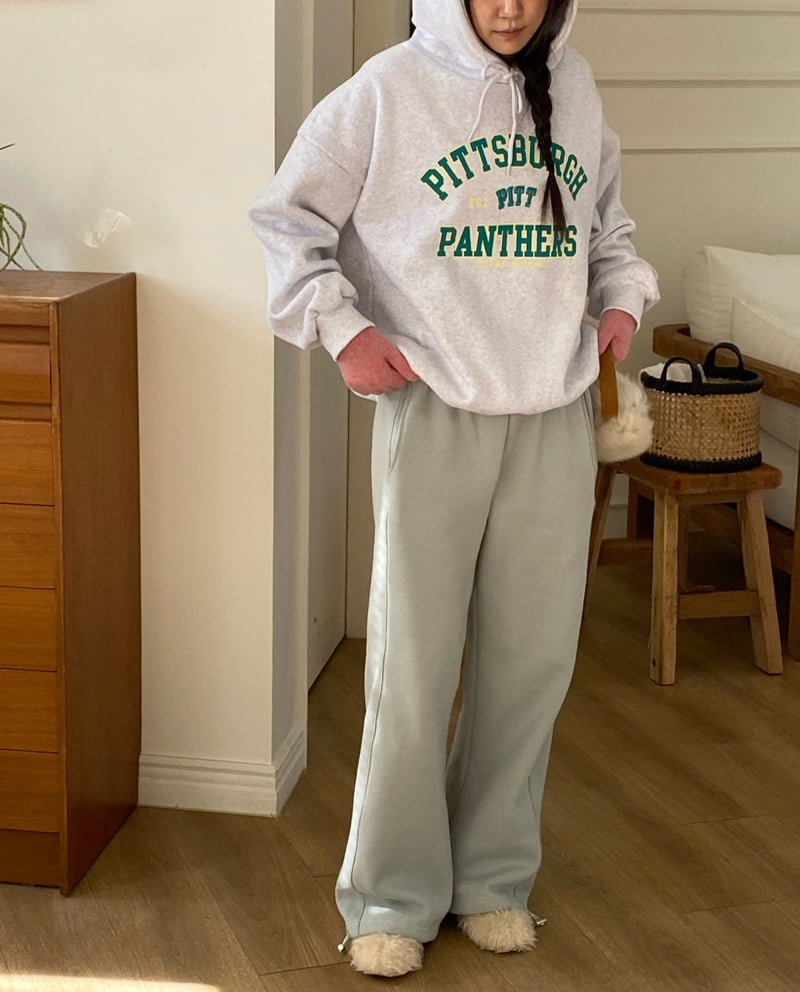 Diana - Korean Women Fashion - #vintageinspired - Pittsburgh Double Fleece Hoodie - 2