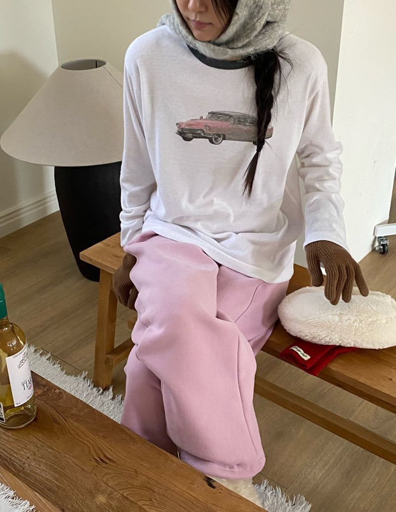 Diana - Korean Women Fashion - #vintagekidsstyle - Car Color Tee - 5