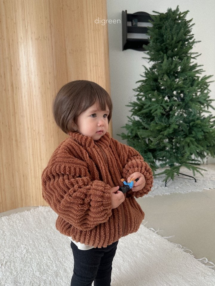 Digreen - Korean Children Fashion - #designkidswear - Teddy Zip-up - 6