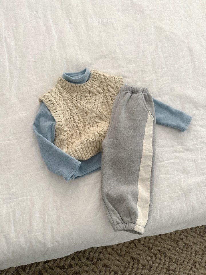 Digreen - Korean Children Fashion - #fashionkids - Line Color Jogger Pants - 3