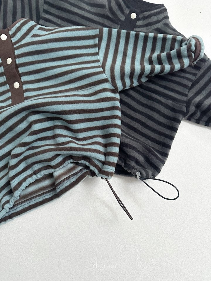 Digreen - Korean Children Fashion - #fashionkids - Mint Choco Half Zip-up - 11