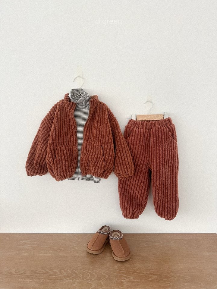 Digreen - Korean Children Fashion - #stylishchildhood - Teddy Zip-up - 3