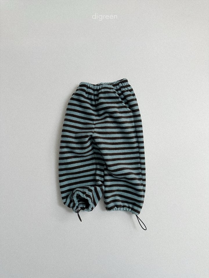 Digreen - Korean Children Fashion - #todddlerfashion - Mint Choco Stripe Jogger Pants - 11