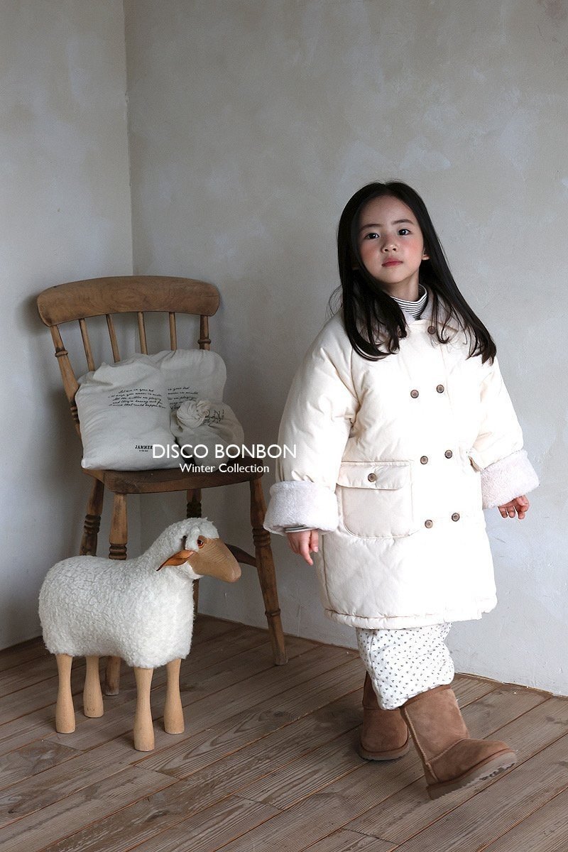 Disco Bonbon - Korean Baby Fashion - #babyfashion - Long Padded Jacket (Khaki) - 11