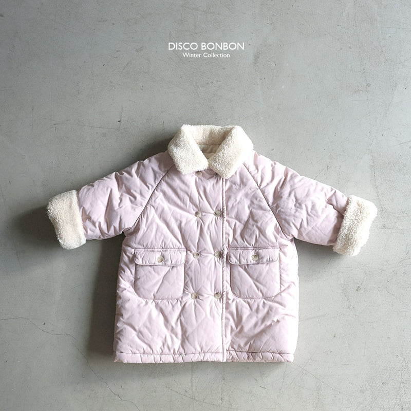 Disco Bonbon - Korean Baby Fashion - #babyfever - Pink Butter Long Jumper - 3