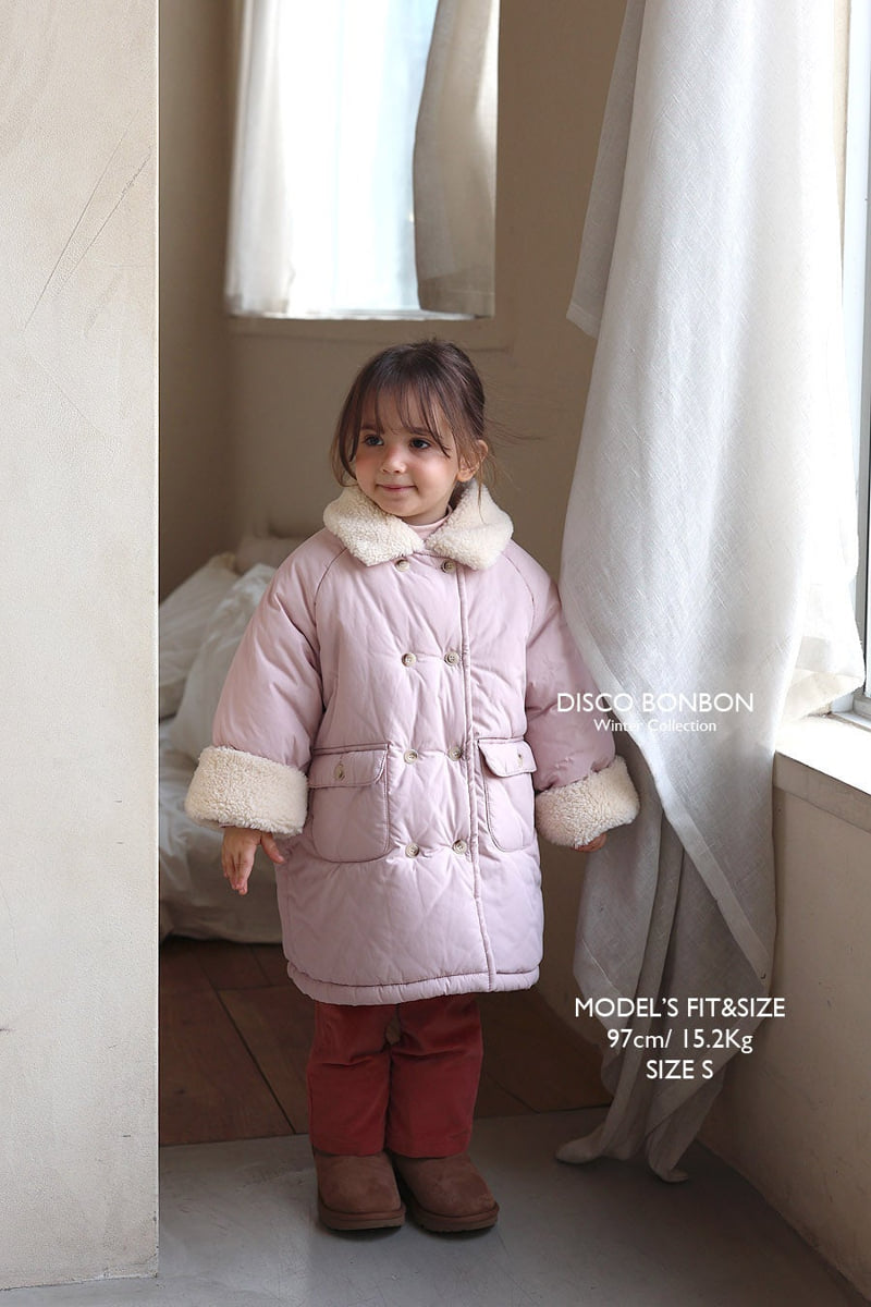Disco Bonbon - Korean Baby Fashion - #babyfever - Pink Butter Long Jumper - 4