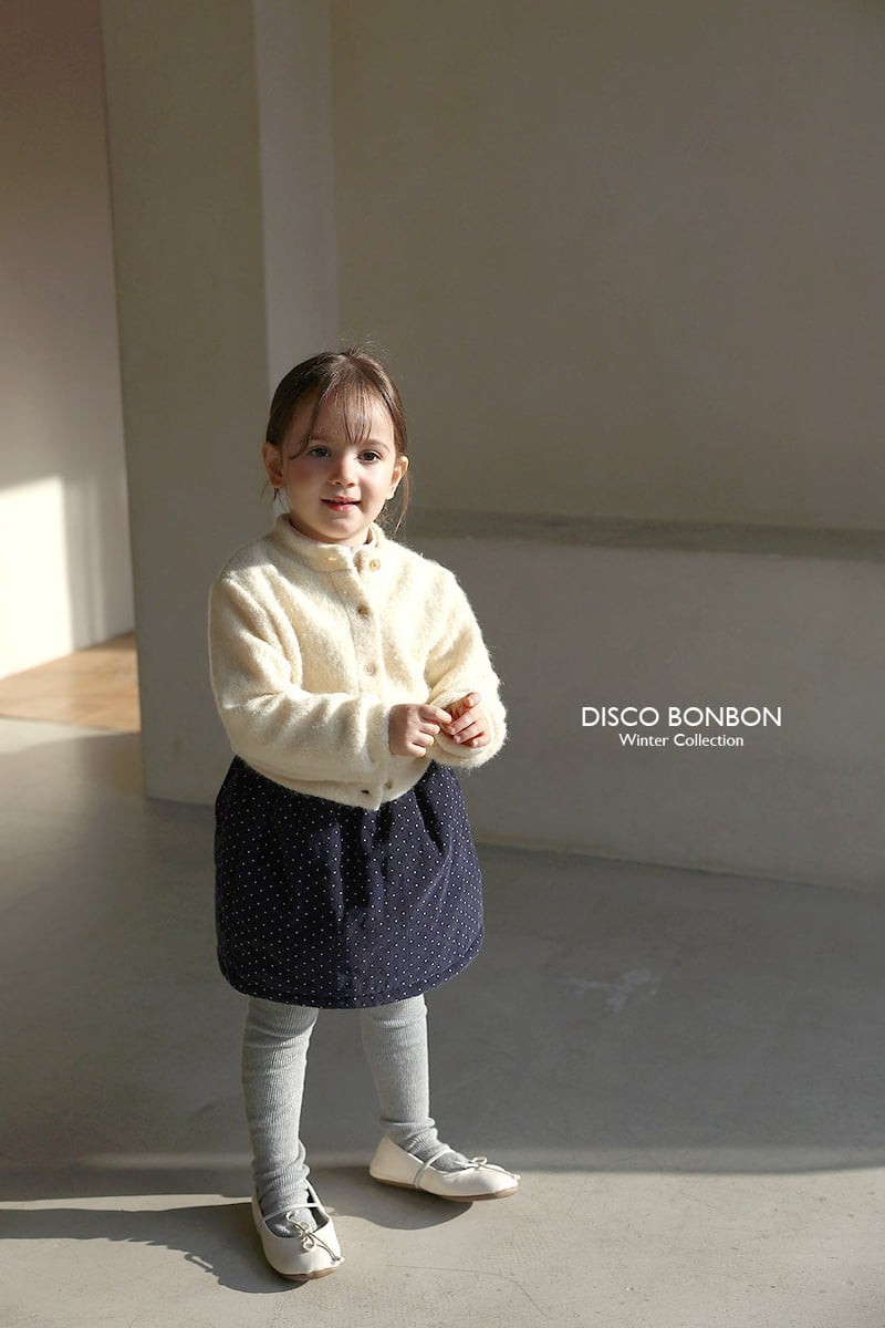 Disco Bonbon - Korean Baby Fashion - #babygirlfashion - Winter Padded Dot Skirt - 12