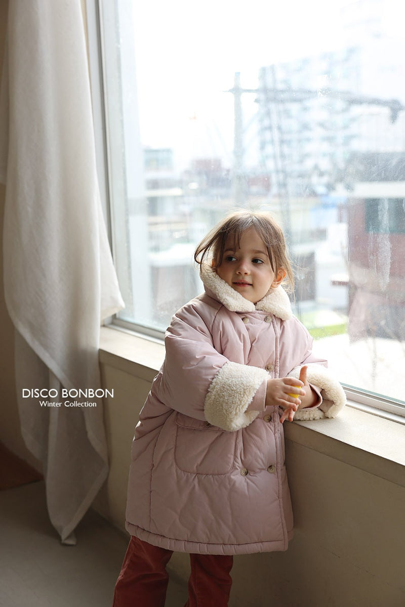 Disco Bonbon - Korean Baby Fashion - #babyoninstagram - Pink Butter Long Jumper - 6