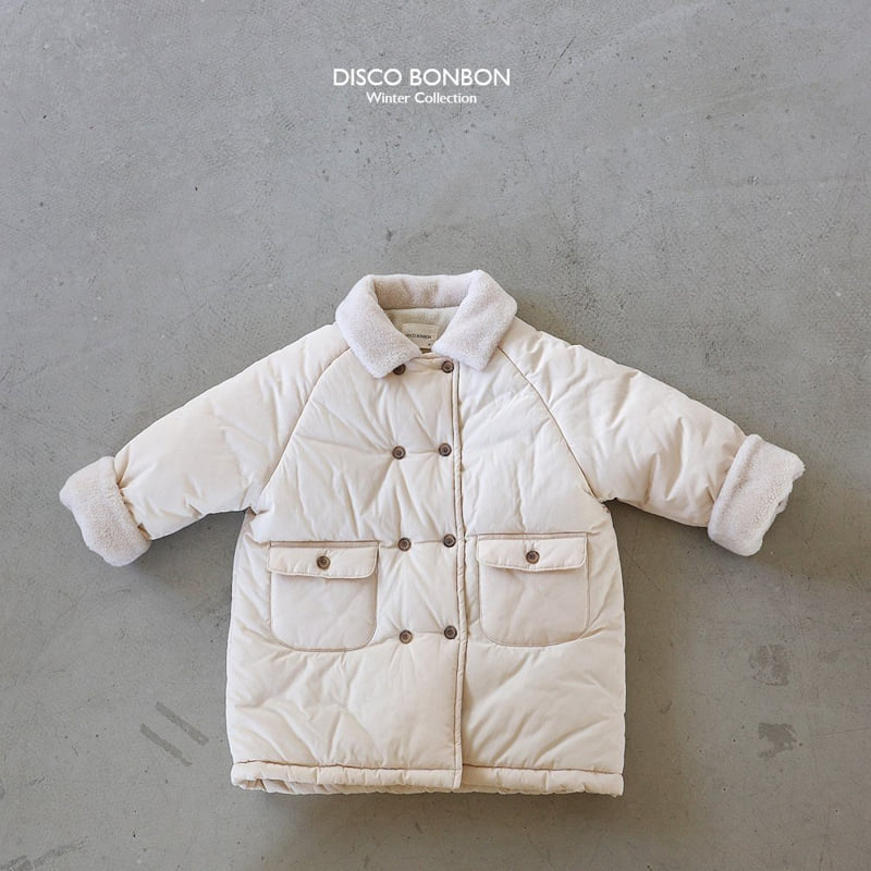 Disco Bonbon - Korean Baby Fashion - #babyootd - Long Padded Jacket (Khaki)