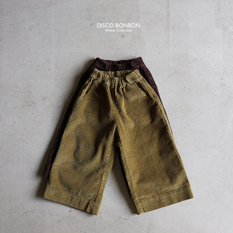 Disco Bonbon - Korean Baby Fashion - #babyootd - Cute Corduroy Wide Pants - 2
