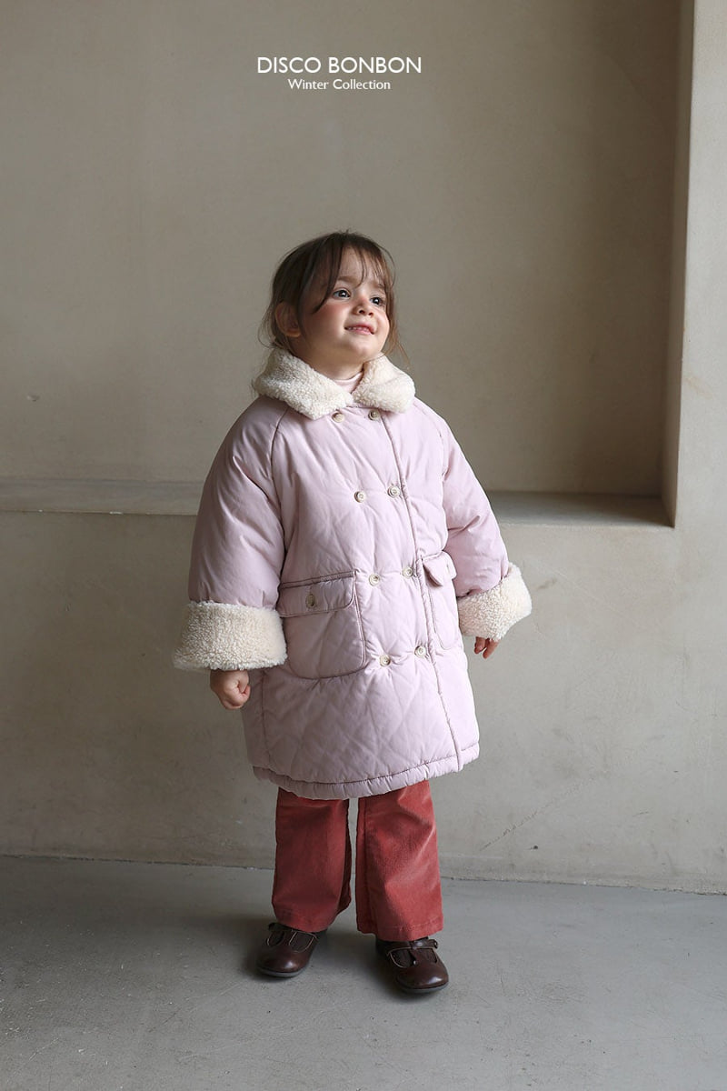 Disco Bonbon - Korean Baby Fashion - #babyoutfit - Pink Butter Long Jumper - 8