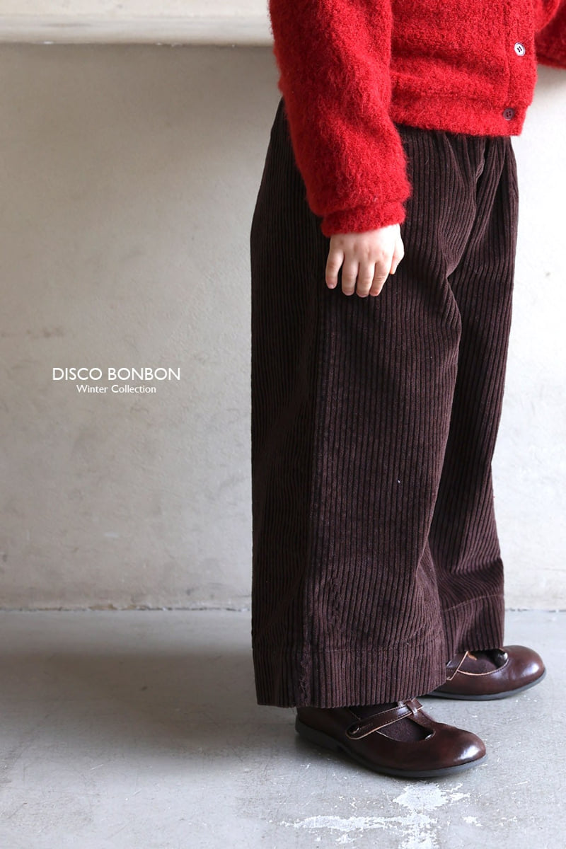 Disco Bonbon - Korean Baby Fashion - #babyoutfit - Cute Corduroy Wide Pants - 4