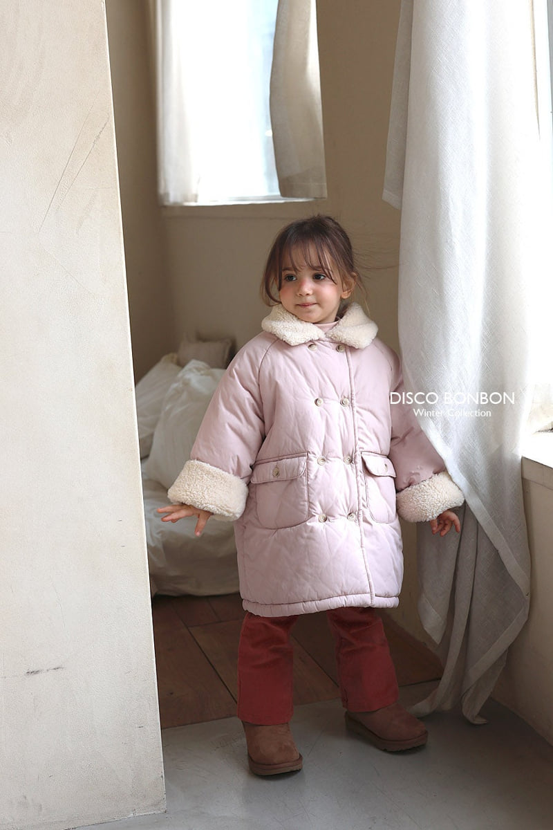 Disco Bonbon - Korean Baby Fashion - #onlinebabyshop - Pink Butter Long Jumper - 12