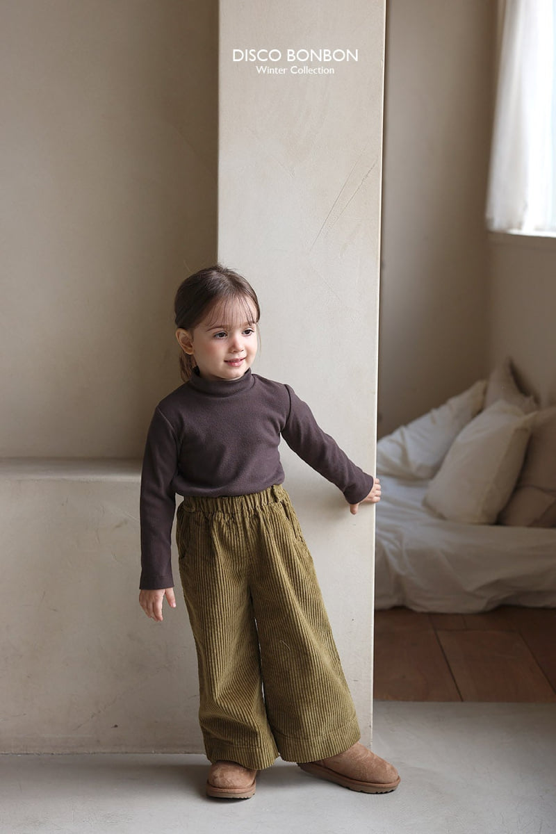 Disco Bonbon - Korean Baby Fashion - #onlinebabyshop - Cute Corduroy Wide Pants - 7