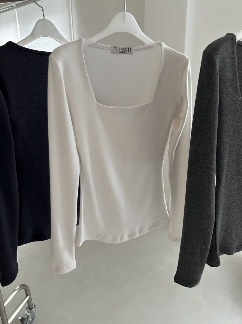 Dress U - Korean Women Fashion - #momslook - Angora Square Tee