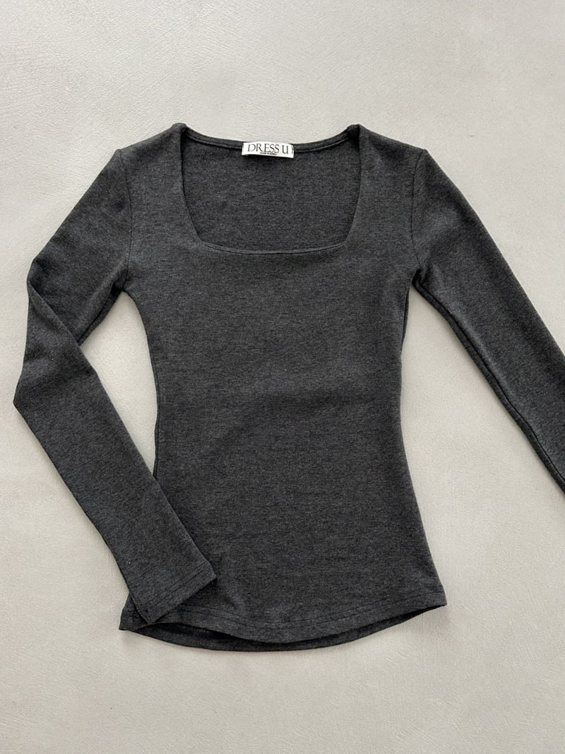 Dress U - Korean Women Fashion - #momslook - Angora Square Tee - 3