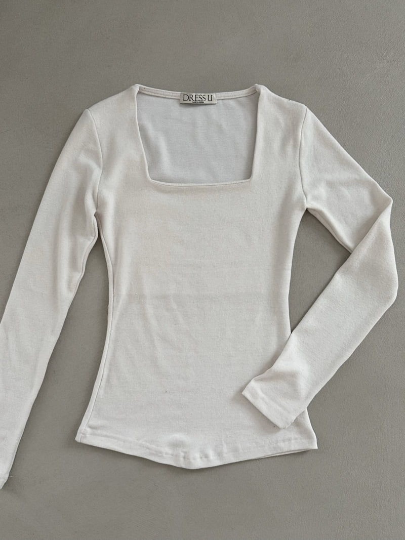 Dress U - Korean Women Fashion - #momslook - Angora Square Tee - 5