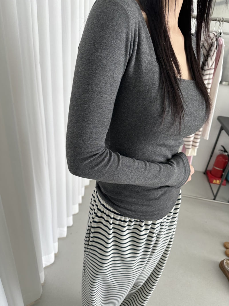 Dress U - Korean Women Fashion - #momslook - Angora Square Tee - 9