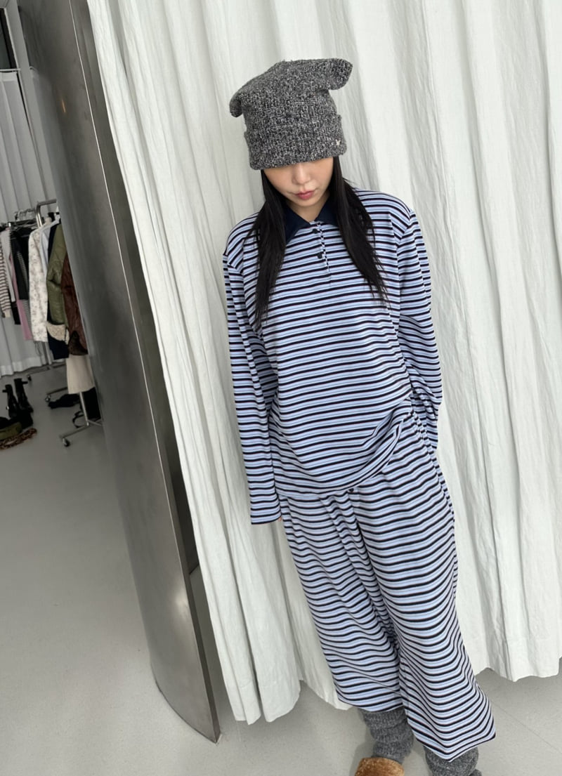 Dress U - Korean Women Fashion - #momslook - Striped Fleece Jogger Pants - 5