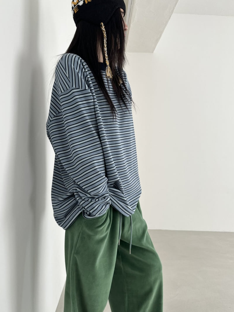 Dress U - Korean Women Fashion - #momslook - Peach Stripe Tee - 12