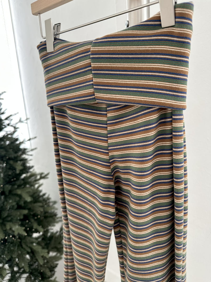 Dress U - Korean Women Fashion - #momslook - Warm Stripe Bootcut Pants - 2