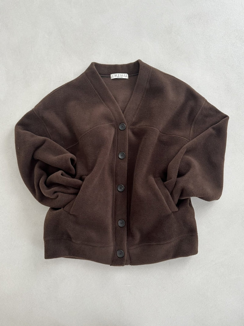 Dress U - Korean Women Fashion - #momslook - Fleece V Neck Cardigan