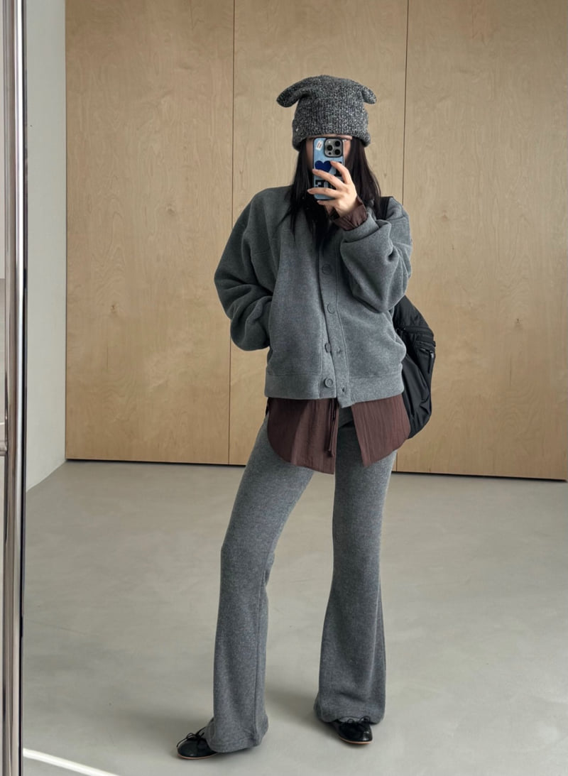 Dress U - Korean Women Fashion - #momslook - Fleece V Neck Cardigan - 8