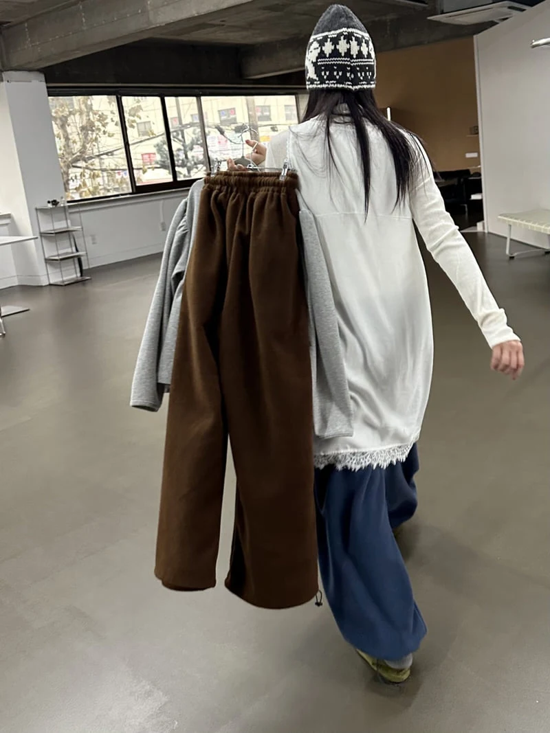 Dress U - Korean Women Fashion - #momslook - Fleece Two Way Pants - 8