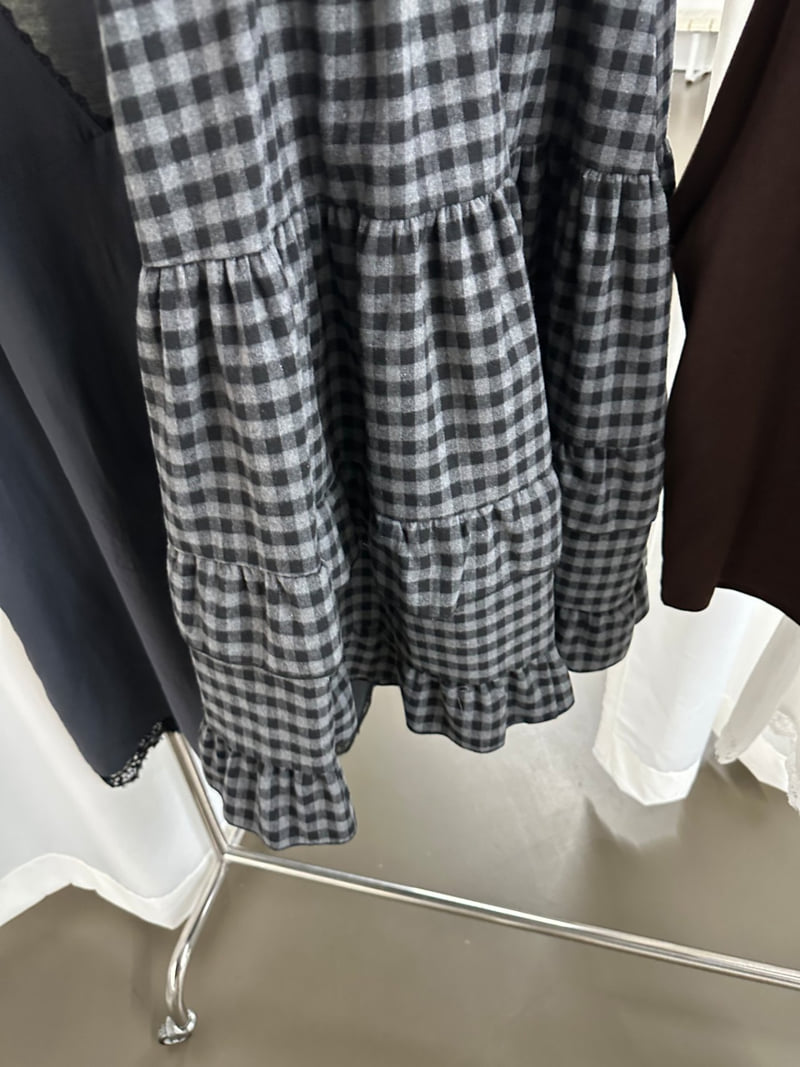 Dress U - Korean Women Fashion - #pursuepretty - Check Brushed Skirt - 9
