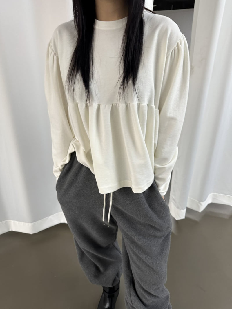 Dress U - Korean Women Fashion - #shopsmall - Puff Shirring Tee - 11