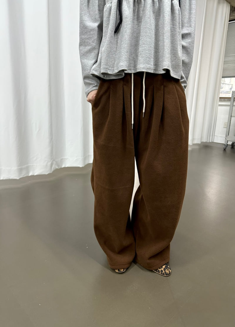 Dress U - Korean Women Fashion - #thatsdarling - Fleece Pintuck Two Way Pants - 11